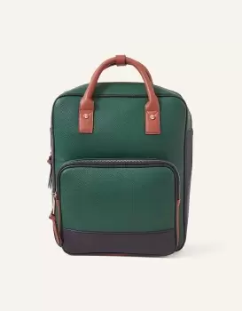 Image of Accessorize Womens Pocket Top Handle Backpack Green, Size: 35x29cm