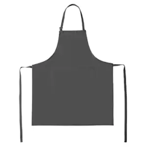 Image of Bistro By Jassz Unisex Lisbon Cotton Bib Apron (One Size) (Grey)