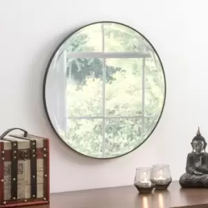 Image of Yearn Mirrors Yearn Minimal Round Mirror Bevelled Black