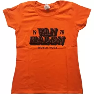 Image of Van Halen - World Tour '78 Ladies XX-Large T-Shirt - Orange