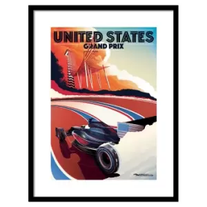 Image of The Art Group Zoom F1 (Circuit Of The Americas 2016) Pre Framed- 60x80cm