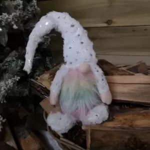 Image of 43cm Festive Christmas Rainbow Haired Plush Gonk with Starry Hat