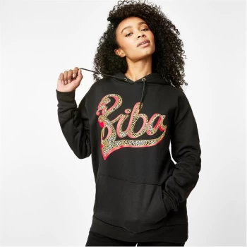 Image of Biba BIBA Leopard Logo Hoodie - Black