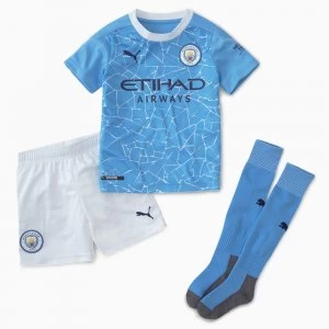 Image of PUMA Man City Home Youth Mini Kit, Light Blue/Peacoat, size 1-2 Youth, Clothing