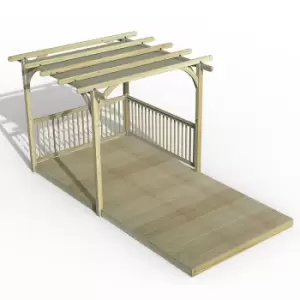 Image of 8' x 16' Forest Pergola Deck Kit with Canopy No. 5 (2.4m x 4.8m)