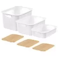 Image of SmartStore Storage Basket Plastic White 28 (W) x 37 (D) x 26 (H) cm 3185781318678131877813180100B