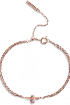 Image of Olivia Burton Jewellery Bejewelled Bee Bejewelled Bee Bracelet RG & Amethyst