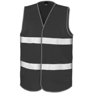 Image of Result Adults Unisex Safeguard Enhance Visibility Vest (S/M) (Black) - Black
