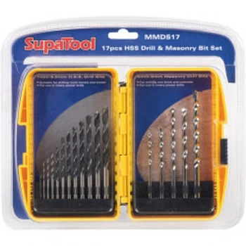 Image of SupaTool HSS Drill & Masonry Bit Set 17 Pieces