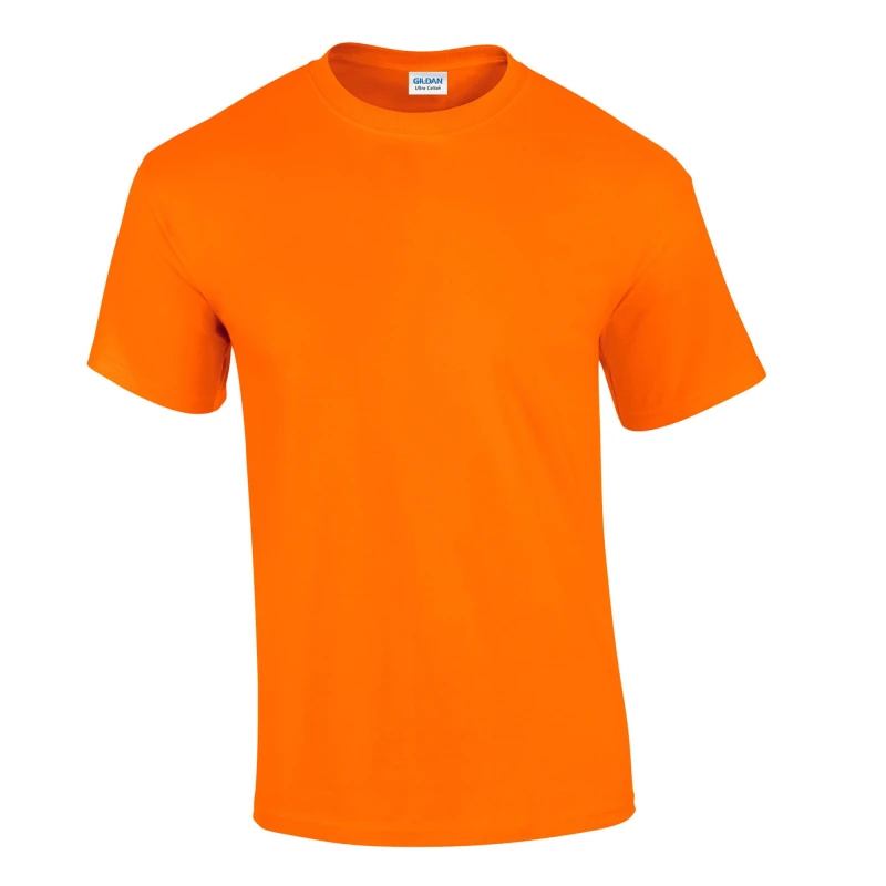 Image of Gildan Mens Ultra Cotton T-Shirt in Orange Size: Small Orange Male S