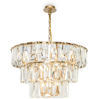 Image of Maytoni Lighting - Maytoni Modern - Puntes Modern Puntes 3 Tier 18 Light Gold Pendant Ceiling Light