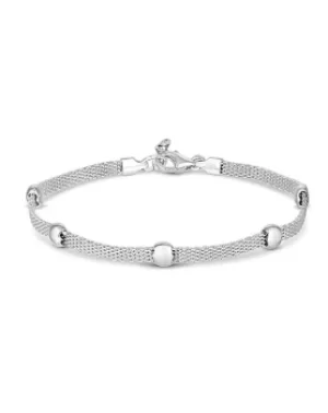 Image of Simply Silver Mesh Station Bracelet
