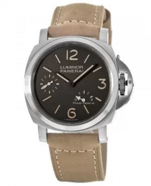 Image of Panerai Luminor 8 Days Power Reserve 44MM Brown Dial Brown leather Mens Watch PAM00797 PAM00797