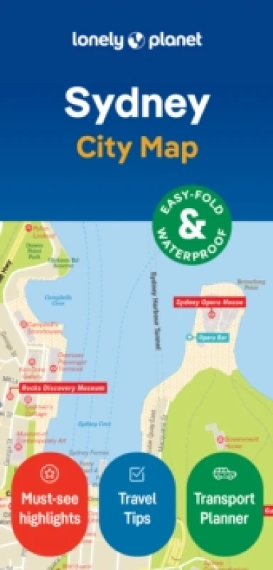 Image of Lonely Planet Sydney City Map : Durable, Waterproof, Easy-Fold Planning Map with Attractions & Walking Tours Sheet map, folded