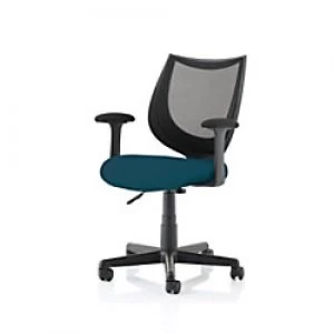 Image of Executive Chair Camden Black Mesh in Maringa Teal