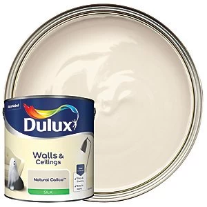 Image of Dulux Walls & Ceilings Natural Calico Silk Emulsion Paint 2.5L