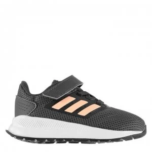 Image of adidas Falcon CF Infant Girls Trainers - DkGrey/Coral