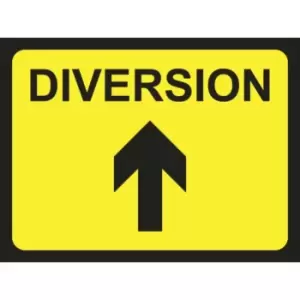 Image of 600 X 450MM Temporary Sign & Frame - Diversion (Arrow Up)