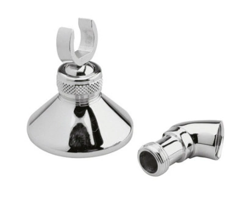Image of Balterley Round Wall Bracket and Elbow Chrome Silver