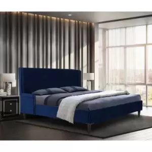 Image of Shanaya Bed Single Plush Velvet Blue