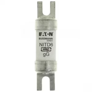 Image of Bussmann NITD6 6A 550Vac BS88 Bolted Tag A1 British Standard Fuse