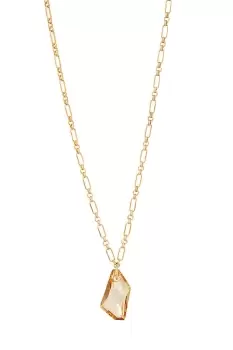 Image of Gold Plated Chain Radiance Golden Shadow Pendant Necklace