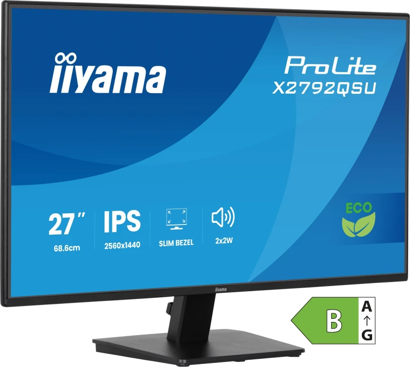 Image of iiyama Prolite X2792QSU-B1 27" IPS Quad HD 120Hz Energy Efficient Monitor with Built-In-Speakers X2792QSU-B1