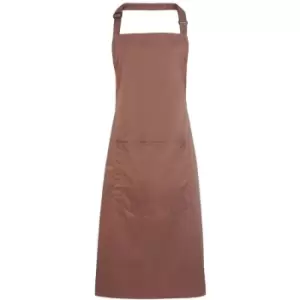 Image of Premier Ladies/Womens Colours Bip Apron With Pocket / Workwear (Pack of 2) (One Size) (Mocha) - Mocha