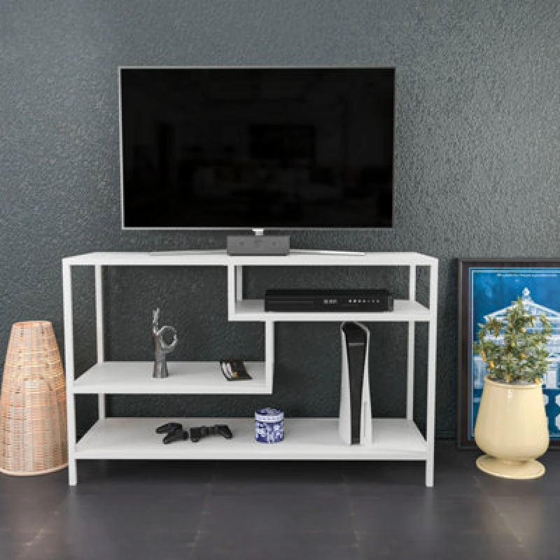 Image of Decorotika Robins TV Stand TV Unit TV Cabinet for TVs up to 55" White