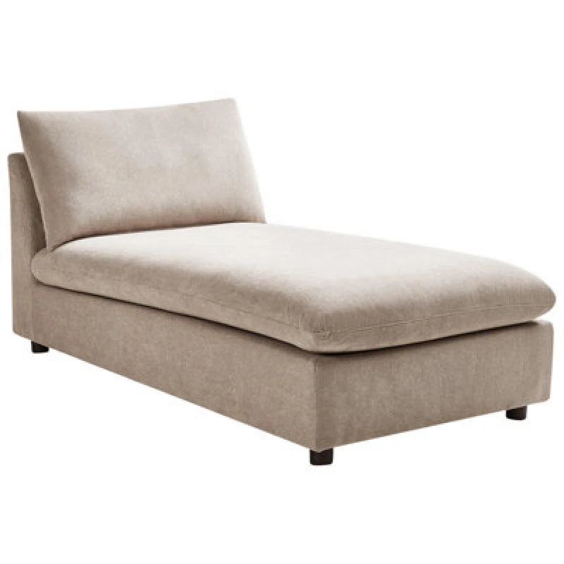 Image of Beliani Chaise Longue Vizille Fabric Taupe
