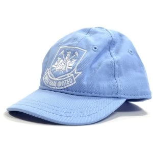 Image of West Ham Classic Crest Toddlers Baseball Cap Sky Blue