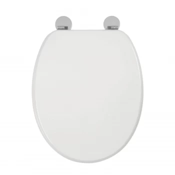 Image of Croydex Kielder Moulded Wood Toilet Seat - White