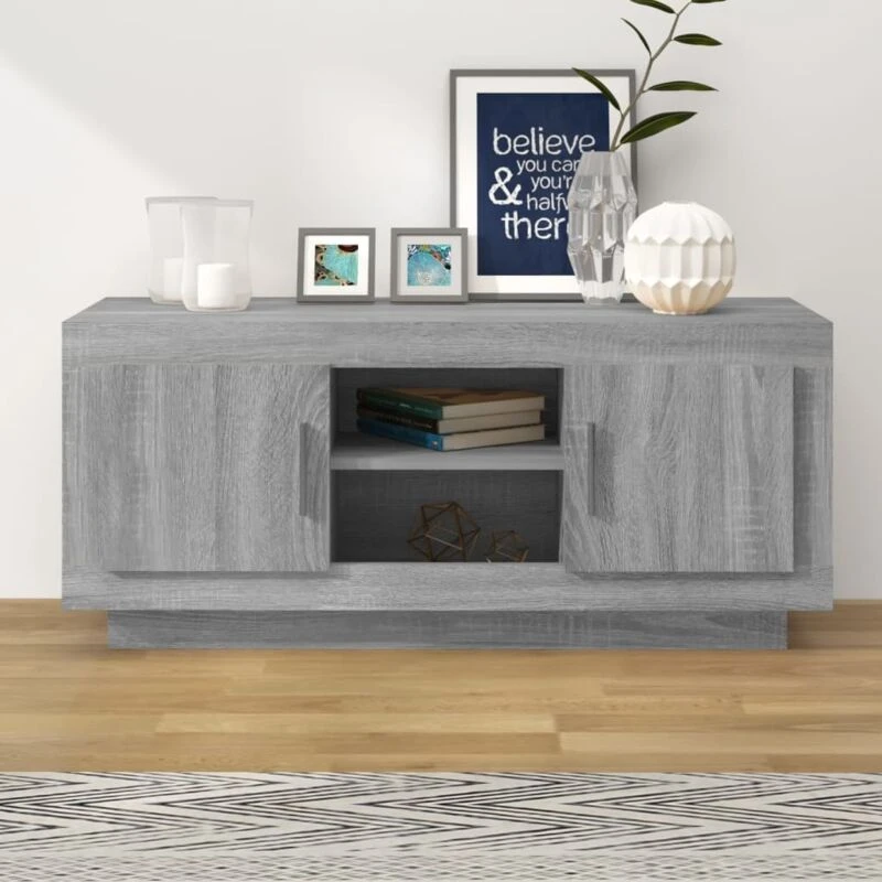 Image of VIDAXL TV Cabinet Grey Sonoma 102x35x45cm Engineered Wood Vidaxl 8720286968505