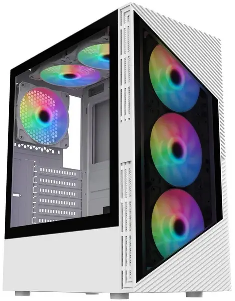 Image of CIT CIT Impact White Gaming Case 6 x ARGB Fans & Hub CIT-IMPACT-W