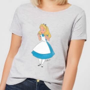 Image of Disney Alice In Wonderland Surprised Alice Womens T-Shirt - Grey - L