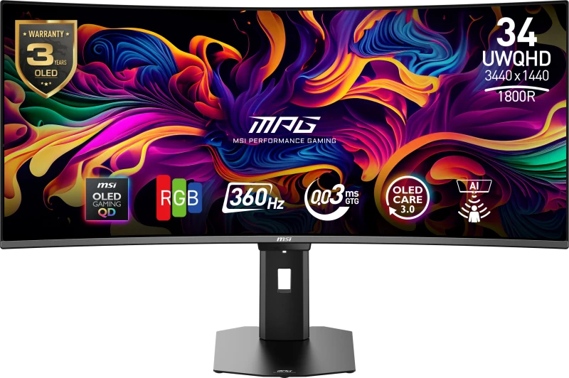 Image of MSI MPG 341CQR QD-OLED X36 computer monitor 86.4cm (34") 3440 x