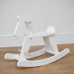 Image of Bambino White Wooden Rocking Horse