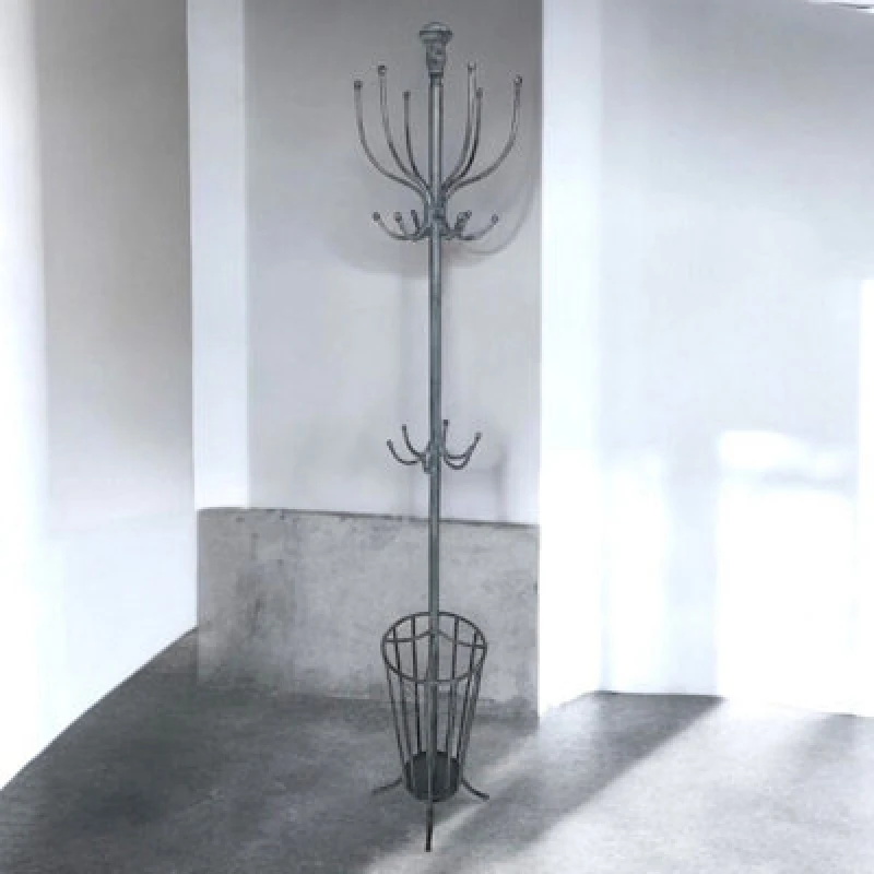 Image of 175Cm Grey Metal Coat Stand/ Umbrella Hold