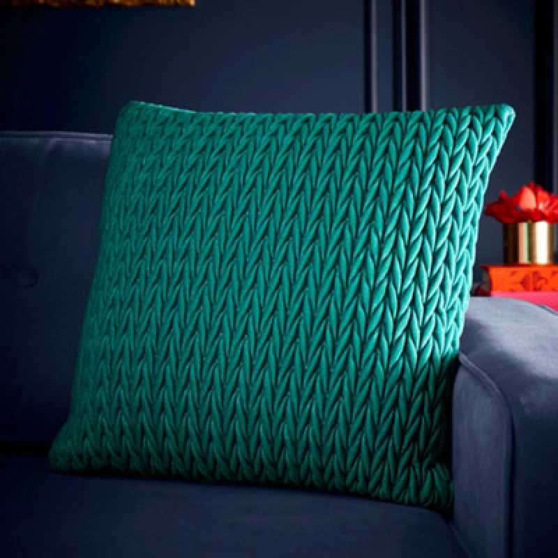 Image of Laurence Llewelyn-Bowen 'Amory' Luxe Velvet Filled Cushion Jade