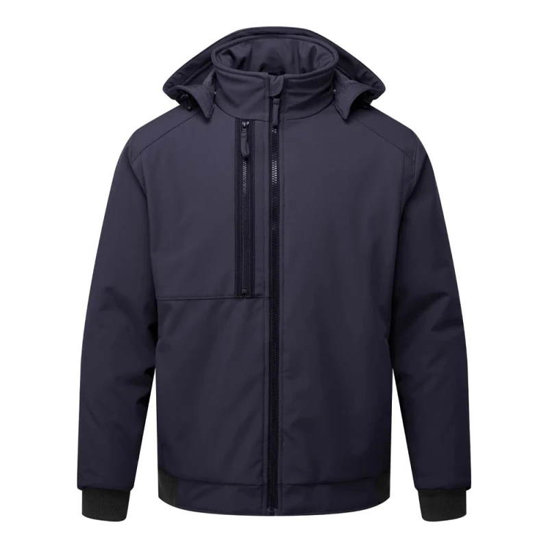 Image of Portwest Mens Padded 2 Layer Soft Shell Jacket in Mid Navy Size: Small Mid Navy Male S