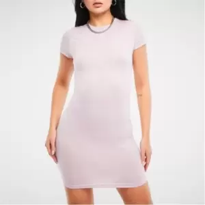 Image of Missguided Petite Short Sleeve Bodycon Mini Dress - Purple