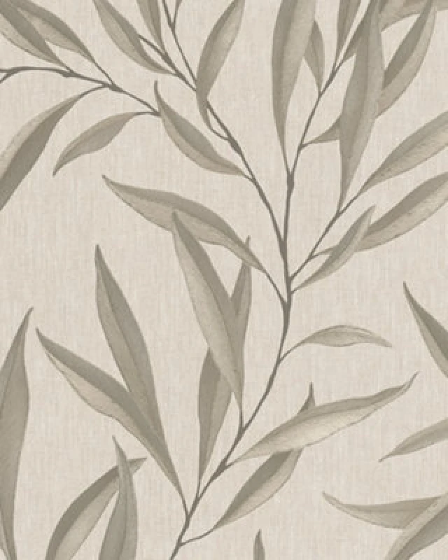 Image of Galerie The New Design Book Muted Gold Large Leaf Trail Embossed Wallpaper
