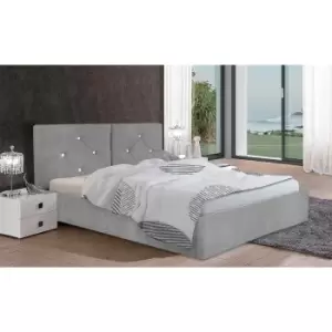 Image of Cubana Bed Single Plush Velvet Silver