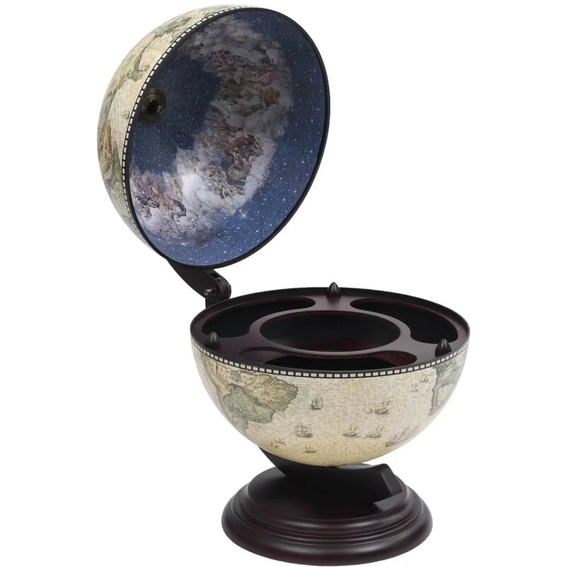 Image of VIDAXL Vidaxl - Tabletop Globe Bar Wine Stand Eucalyptus Wood Green 8720286014332