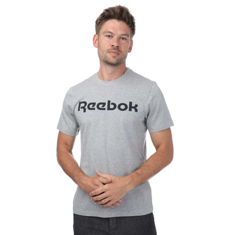 Image of Reebok Graphic Series Linear Logo T-Shirt - Grey Grey XS