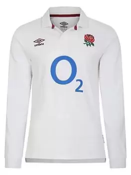 Image of Umbro Mens England Home Classic Long Sleeve Jersey, White Size M Men