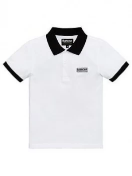 Image of Barbour International Boys Contrast Polo Shirt - White