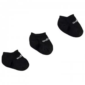 Image of adidas Essentials No Show Socks 3 Pack - Black/White