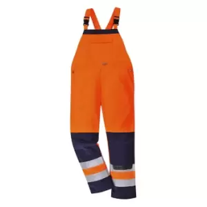 Image of Portwest Girona Hi Vis Bib and Brace Orange / Navy M