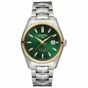 Image of Roamer 210665 47 75 20 Mens Searock I Automatic Two Tone Bracelet Wristwatch
